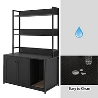 Modern Cat Litter Box Enclosure with Storage