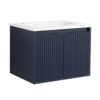 24" Floating Bathroom Vanity With Drop-Shaped Resin Sink