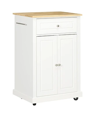 Streamdale Furniture Kitchen Island Cart with Drawer, Shelf, and Towel Racks