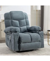 Streamdale Furniture Oversized Rocker Recliner with Massage, Heat, and Usb