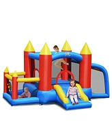 Slickblue Inflatable Soccer Goal Ball Pit Bounce House Without Blower