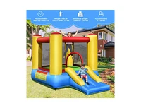 Slickblue Kids Inflatable Bounce House with Slide and 480W blower