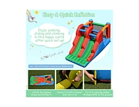 Slickblue 3-in-1 Dual Slides Jumping Castle Bouncer without Blower