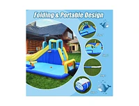 Slickblue 6-in-1 Inflatable Water Slide Jumping House without Blower
