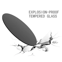 24" Inch Round Tempered Glass Table Top Black Glass 1/4" Inch Thick Round Polished Edge