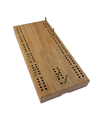 We Games 7 Inch Travel Cribbage Board - Made of Solid Hardwood , 2 Players