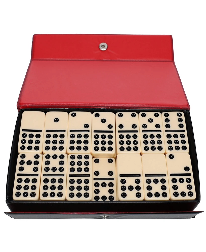 We Games Double Nine Dominoes - Ivory Color Tiles, Club Size