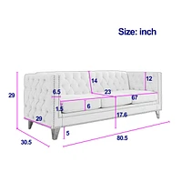 Modern Grey Velvet Sofa Set with Metal Legs