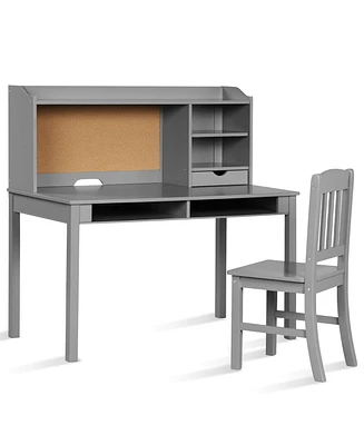 Costway Kids Desk & Chair Set Study Writing Desk