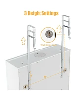 Sugift Door Hanging Mirror Jewelry Armoire with Full Length Mirror and 6 Drawers