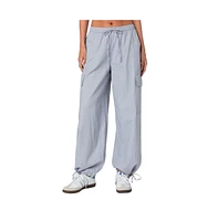 Edikted Women's Phoenix Linen Look Cargo Pants