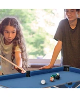 Slickblue 6-In-1 Combo Game Table with Basketball Billiards Ping Pong Hockey Shuffleboard
