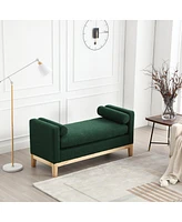 Streamdale Furniture 53.5"W Elegant Upholstered Bench, Ottoman