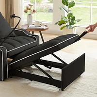 Convertible Sleeper Chair Bed, Multi-Pockets Sofa Bed