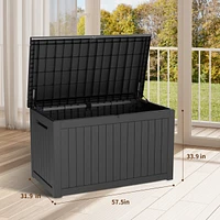 Waterproof 230 Gallon Outdoor Storage Box - Black