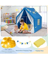 Sugift 48 x 42 x 50 Inch Large Play Tent with Washable Cotton Mat Holiday Birthday Gift for Kids