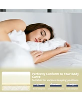 Costway 3'' Bed Mattress Topper Air Cotton for All Night s Comfy Soft Pad