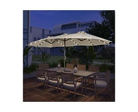 Casainc Patio Maket Umbrella with base and led