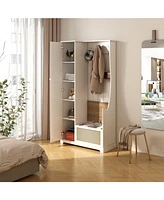 Simplie Fun 1 Door Closet, Suitable for Living Room, Entryway, Bedroom