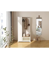 Simplie Fun 1 Door Closet, Suitable for Living Room, Entryway, Bedroom