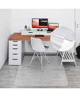 Yescom Rectangle Pvc Floor Mats Protector Home Desk Chair for Hard Wood 48"x36" 2 Pack