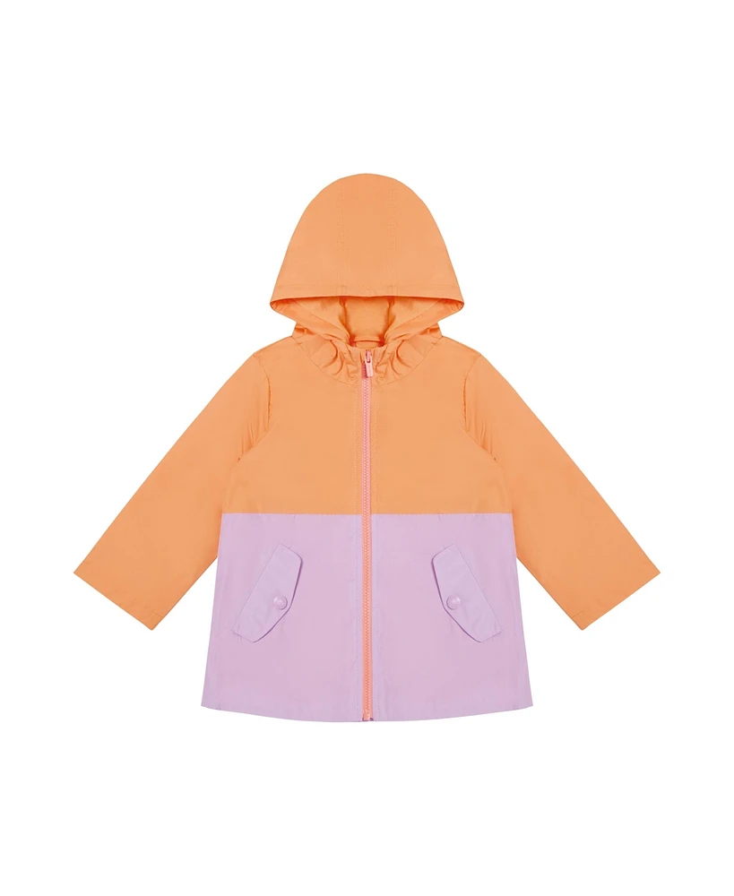 Carter's Baby Girls Baby Hooded Water-Resistant Color Block Raincoat