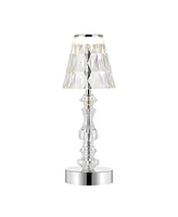 Jonathan Y Lillian Bohemian Classic Acrylic Rechargeable Integrated Led Table Lamp