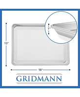 Gridmann 13" x 18" Commercial Grade Aluminum Perforated Baking Sheet Pan, Half Size Baking Tray