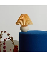 Brightech Serena 10" Ceramic Led Table Lamp with Pleated Shade