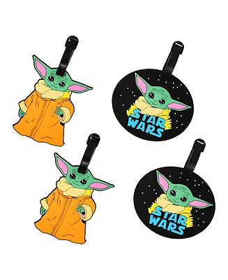 Starwars Star Wars The Mandalorian Luggage Tags Gifts Grogu Pvc Travel Tags Gifts - Set of 4