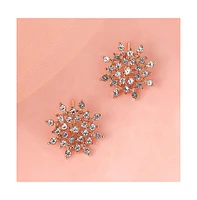 Sohi Women's Snowflake Stud Earrings