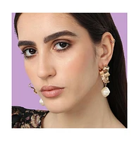 Sohi Women's Abstract Hoop Earrings