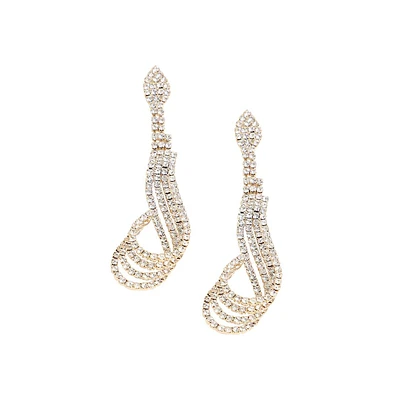 Sohi Women's Bling Drop Earrings