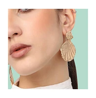 Sohi Women's Shell Drop Earrings