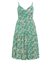 City Chic Women's Ditsy Daisy Dress