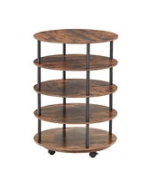 Streamdale Furniture 4-Tier Revolving Shoe Rack Storage Organizer