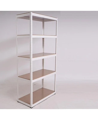 Simplie Fun Adjustable 5 Tier Metal Storage Shelves - 23.6" x 15.7" x 47.2" White