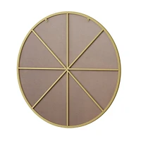 39" Gold Metal Framed Circular Wall Mirror