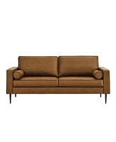 Simplie Fun Mid Century Modern Brown Couch with High-Tech Fabric