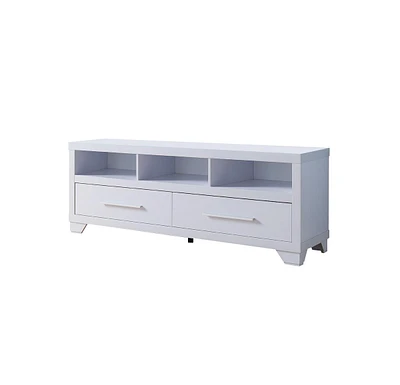 Simplie Fun Tv Stand White for Home or Office Use