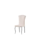 Simplie Fun Dining Chairs White Silver