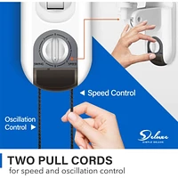 Streamdale Furniture Simple Deluxe Adjustable Tilt, Quiet Operation Household Wall Mount Fans Oscillating, 2 Pack