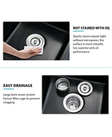 33 L X 18 W Double Bowl Undermount Kitchen Sink With Basket Strainer