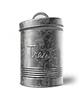 Amici Pet Retro Metal Storage Canister Treats Jar, 72 Ounces