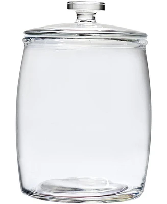 Amici Home Arlo Collection Glass Canister Cookie Jar, Food Safe, Push Top Lid and Plastic Gasket, Ounces