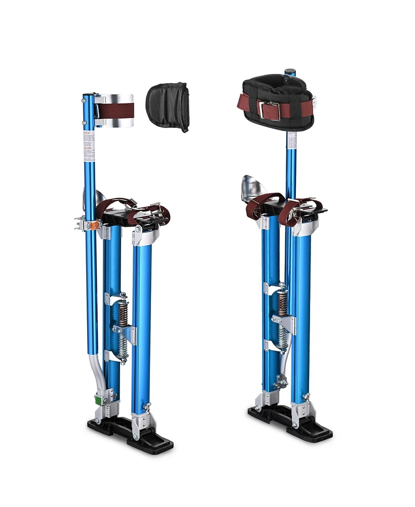 Yescom 16"-24" Drywall Stilts Adjustable Height with Protective Knee Pads Aluminum for Ceiling Painting Construction