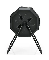 Slickblue 43 Gallon Composting Tumbler Compost Bin with Dual Rotating Chamber
