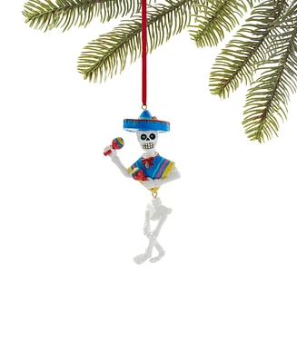 Holiday Lane Day of the Dead Dancing Colorful Skeleton Ornament, Exclusively at Macy's