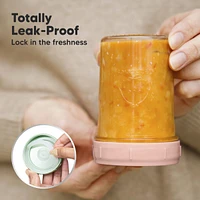 KeaBabies 8pk Prep Baby Food Storage Containers, Leak-Proof, Bpa Free Glass Jars for Feeding