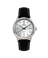 Reign Men Henry Automatic Canvas-Overlaid Leather-Band Watch w/Date